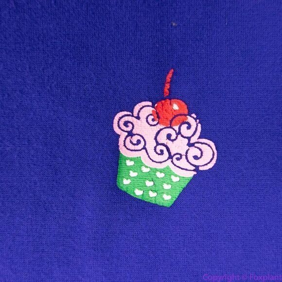 Unique Vintage Gwynnie Bee Cupcake Print Navy Dress, L - Picture 15 of 16